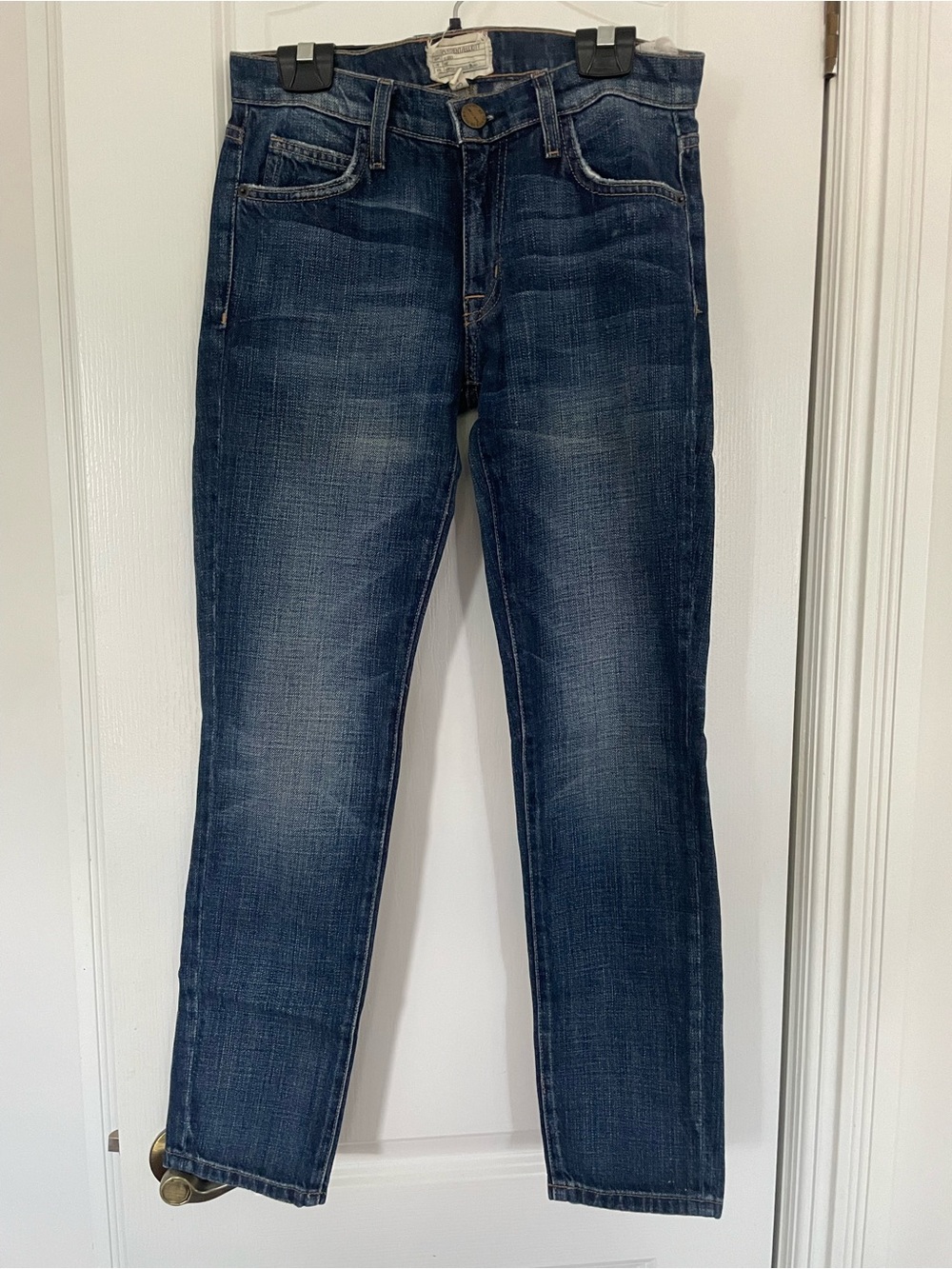Current/Elliott women’s slim straight jeans in blue colour
